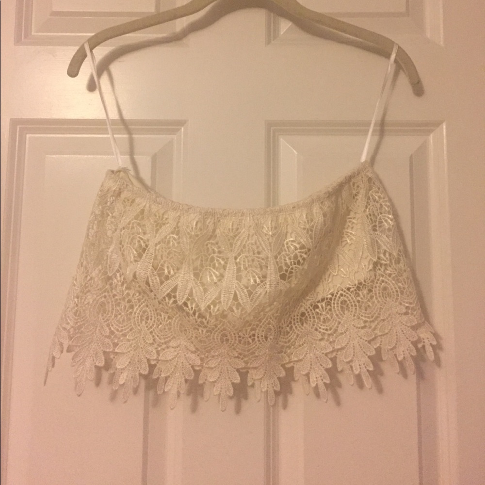 Crochet Strapless Top
