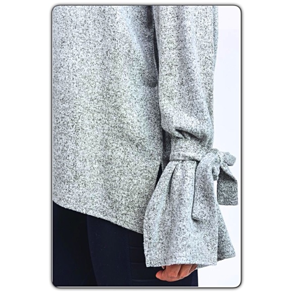 Feminine Soft Chic Tie Wrist Tunic Top SM sold - Picture 4 of 6