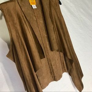 Ruby Rd. Petite M Faux Suede Vest