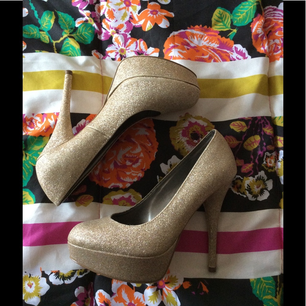 Gold High Heels