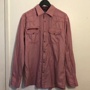 Red & White Button Down Flannel