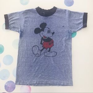 Vintage Original 1970s Mickey Mouse Ringer Tee