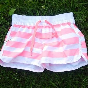 Comfortable orange/pink and white, Old Navy shorts