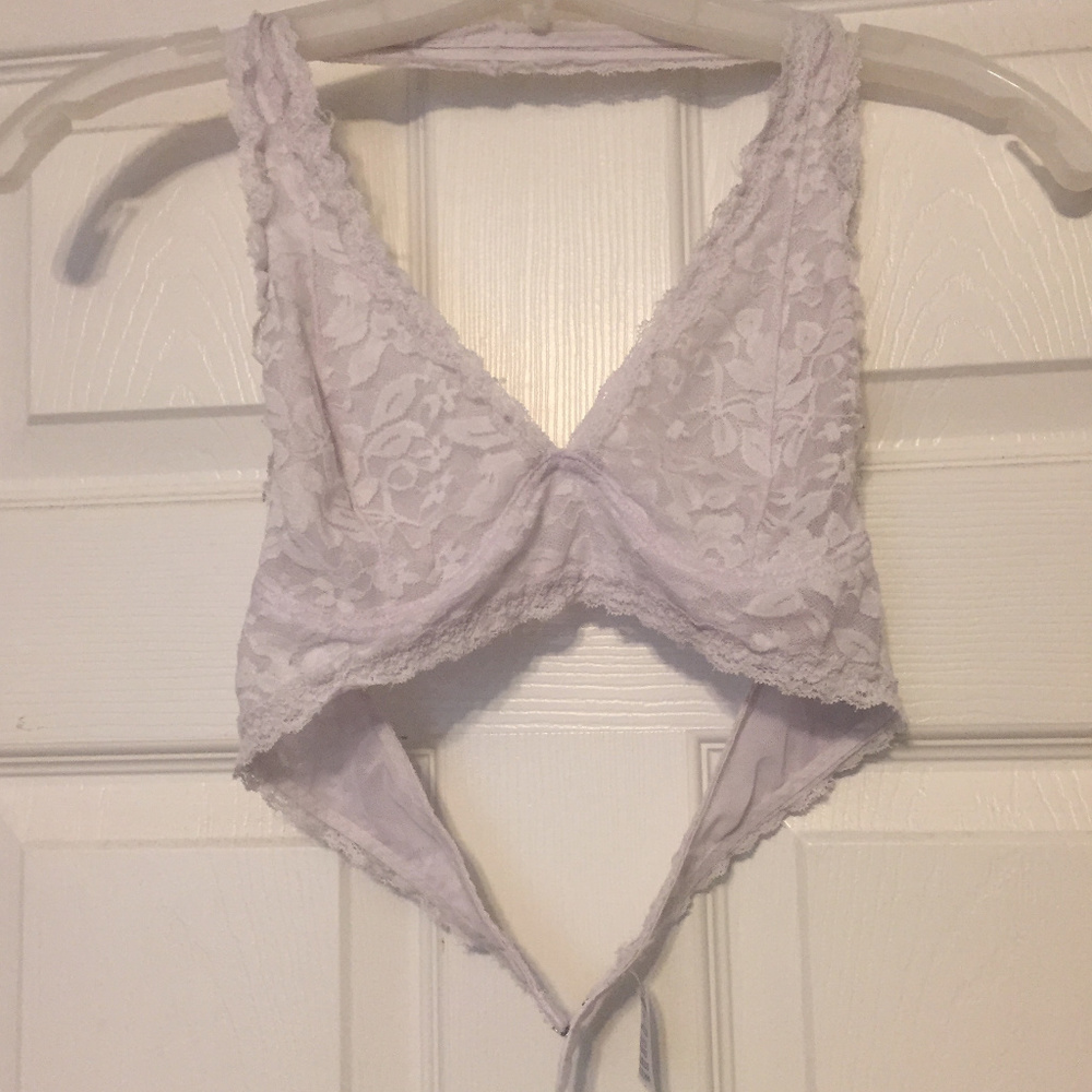 White Lace Halter Bralette