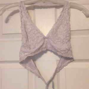 White Lace Halter Bralette