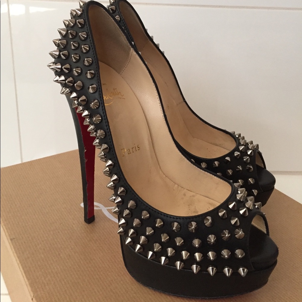 Christian Louboutin Lady Peep Spikes 150mm