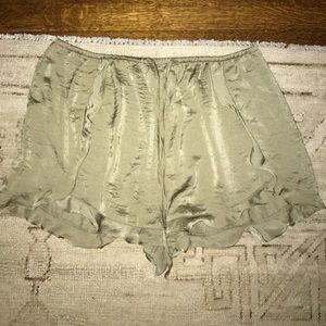 Ecoté Silk Ruffle Shorts