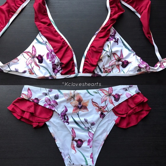 Floral Ruffle Bikini - Picture 2 of 2