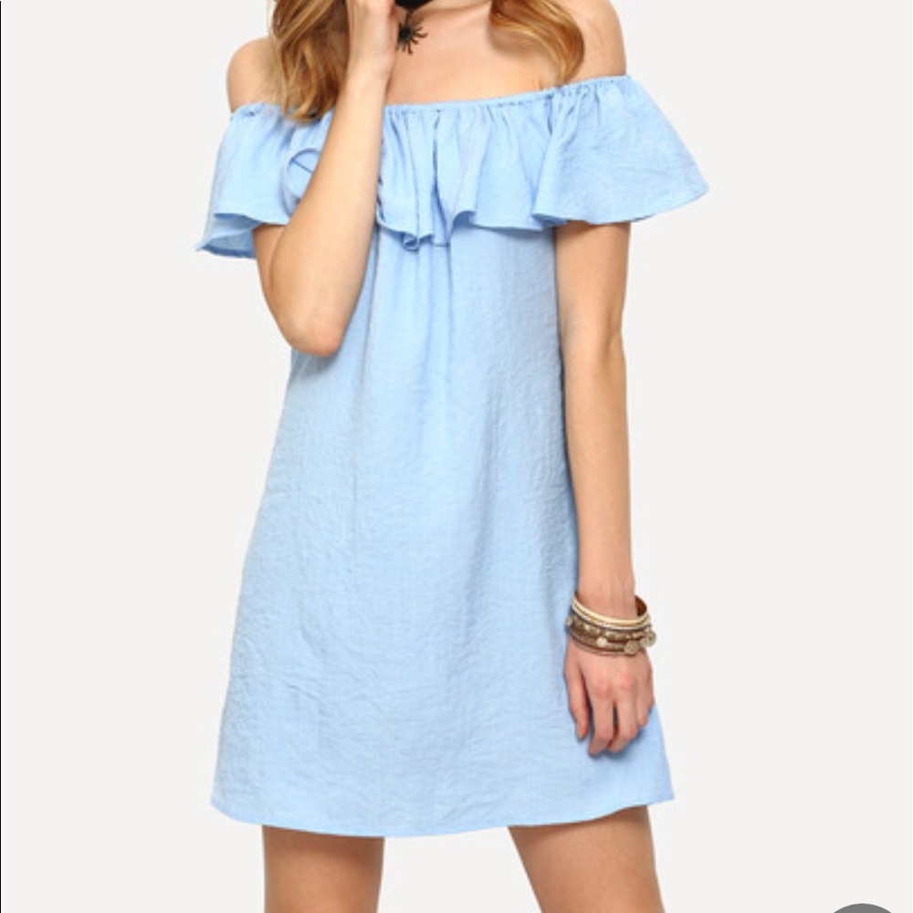 Flounce off-the shoulder dress