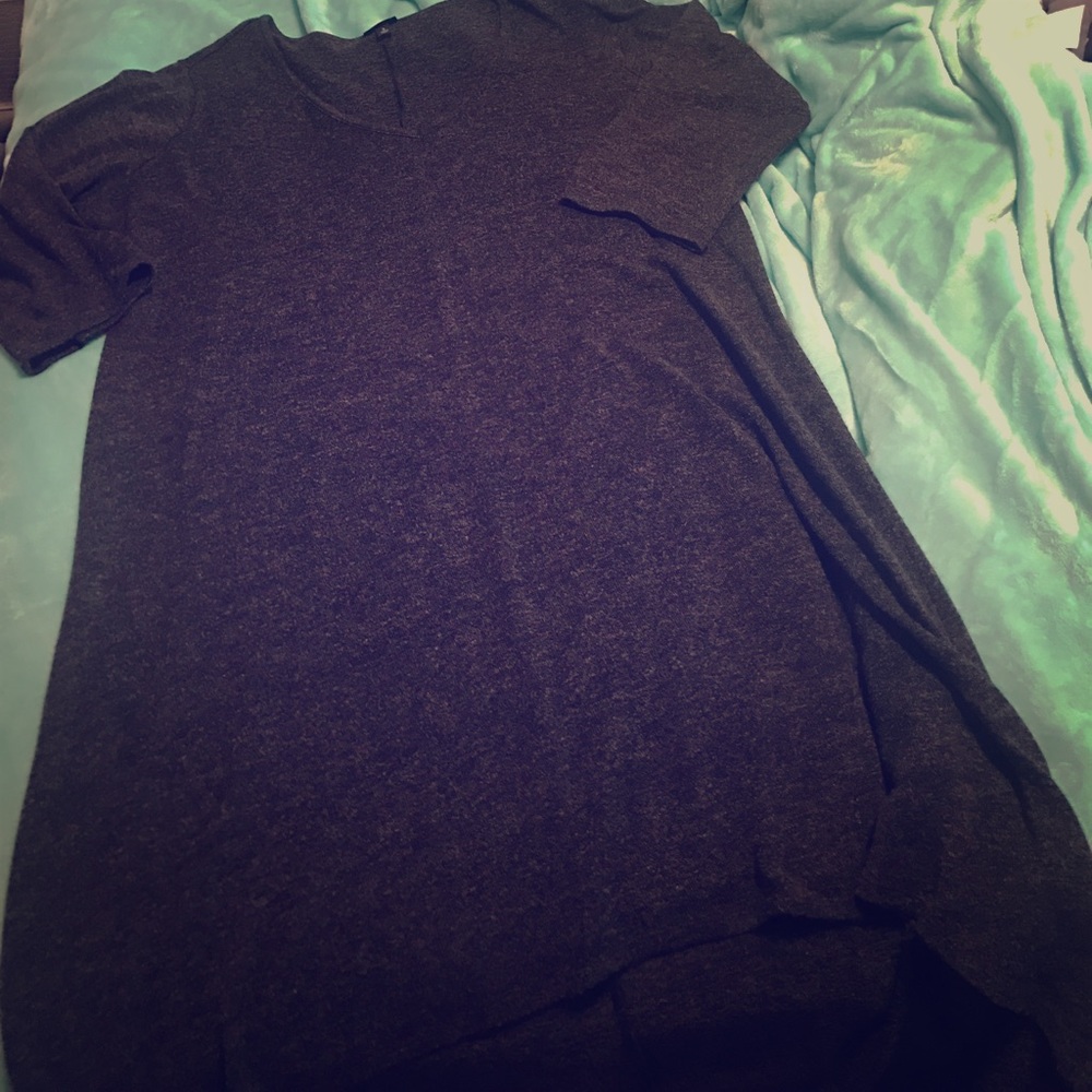 Gray hi-lo dress