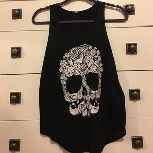 Mustache skull tank