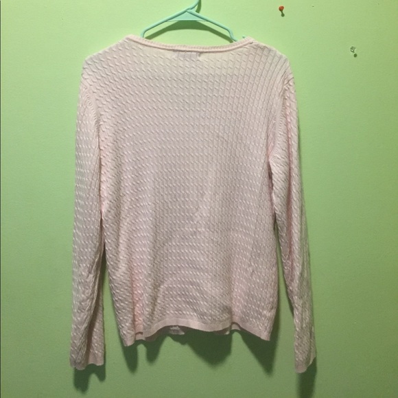 Karen Scott pink sweater (L) - Picture 2 of 5