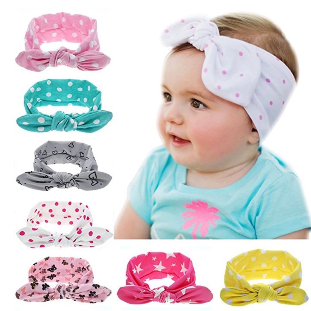 Set of soft and adorable baby headbands