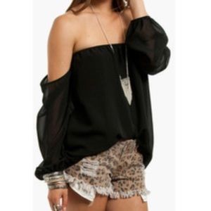 Tobi Off Shoulder Olga Top