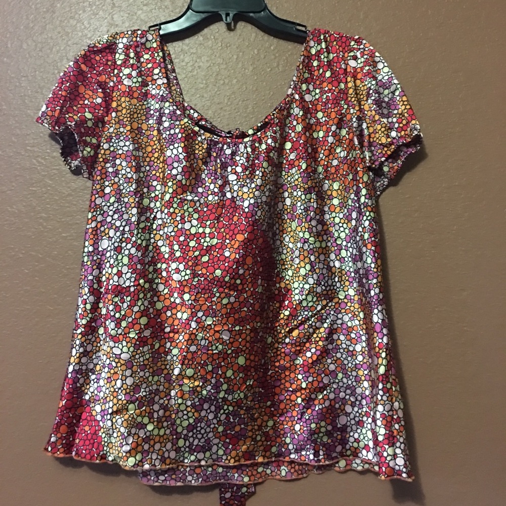 Silky colorful blouse