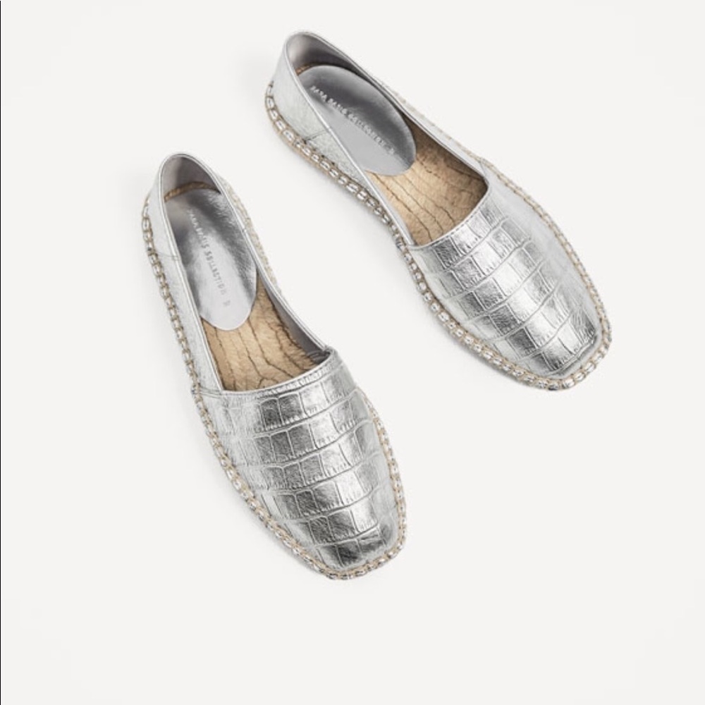 Silver espadrille