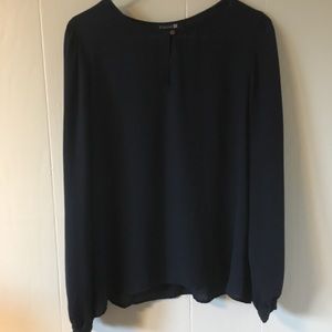 Forever 21 Blouse Navy Blue, Sheer
