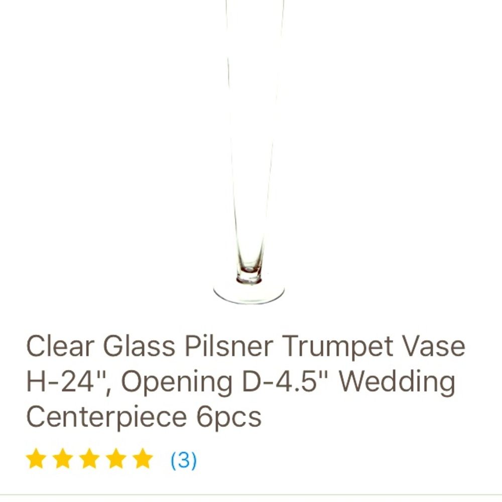 15 tall trumpets Glass Vases