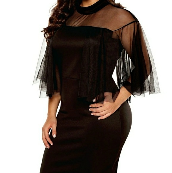 Last 1 Plus Size Black Dress - Picture 3 of 3