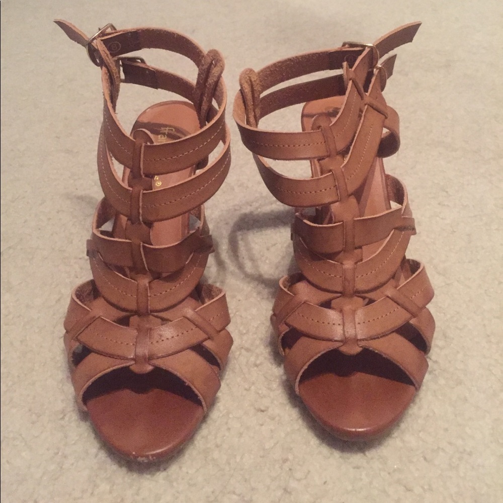 Tan Heeled Sandals