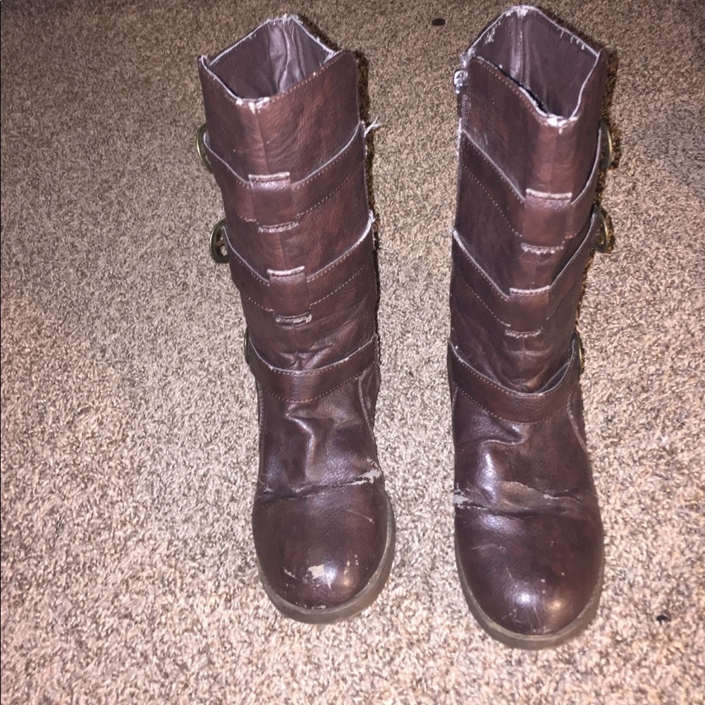 Brown Combat Boots