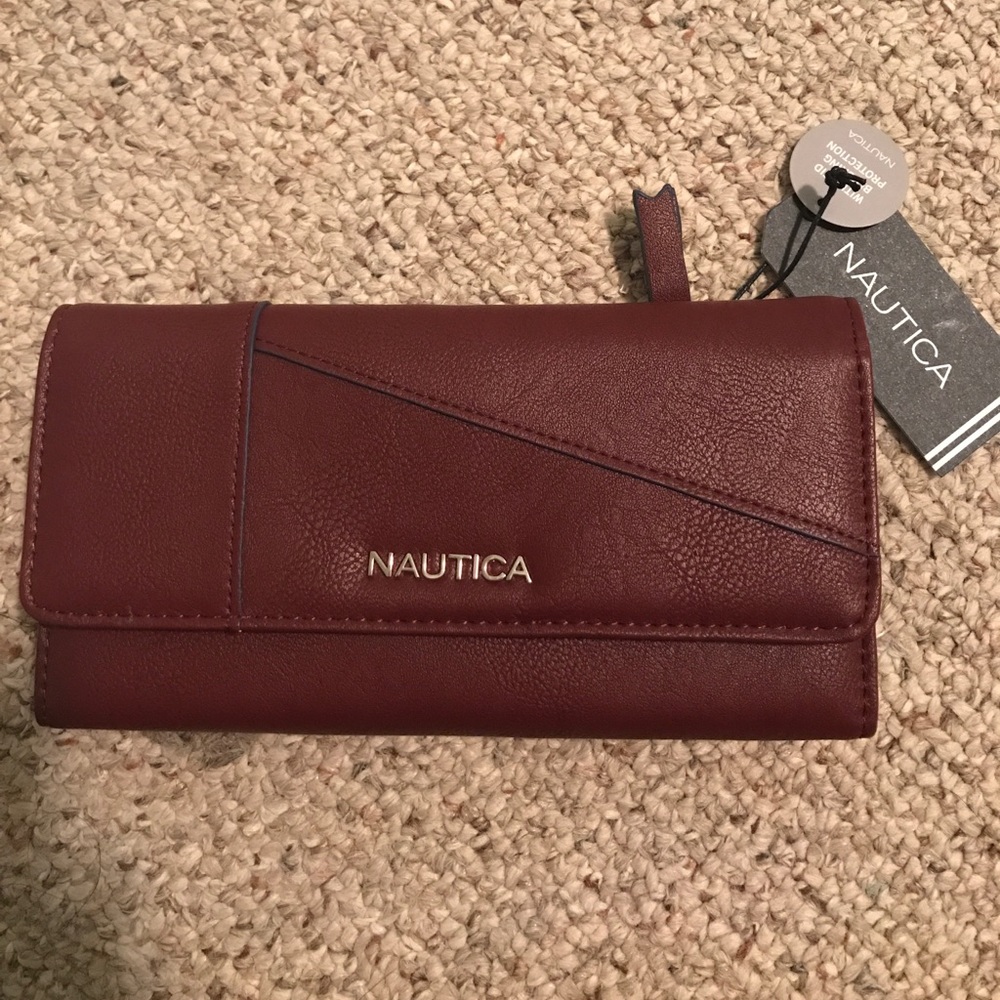 Beautiful, burgundy Nautica wallet