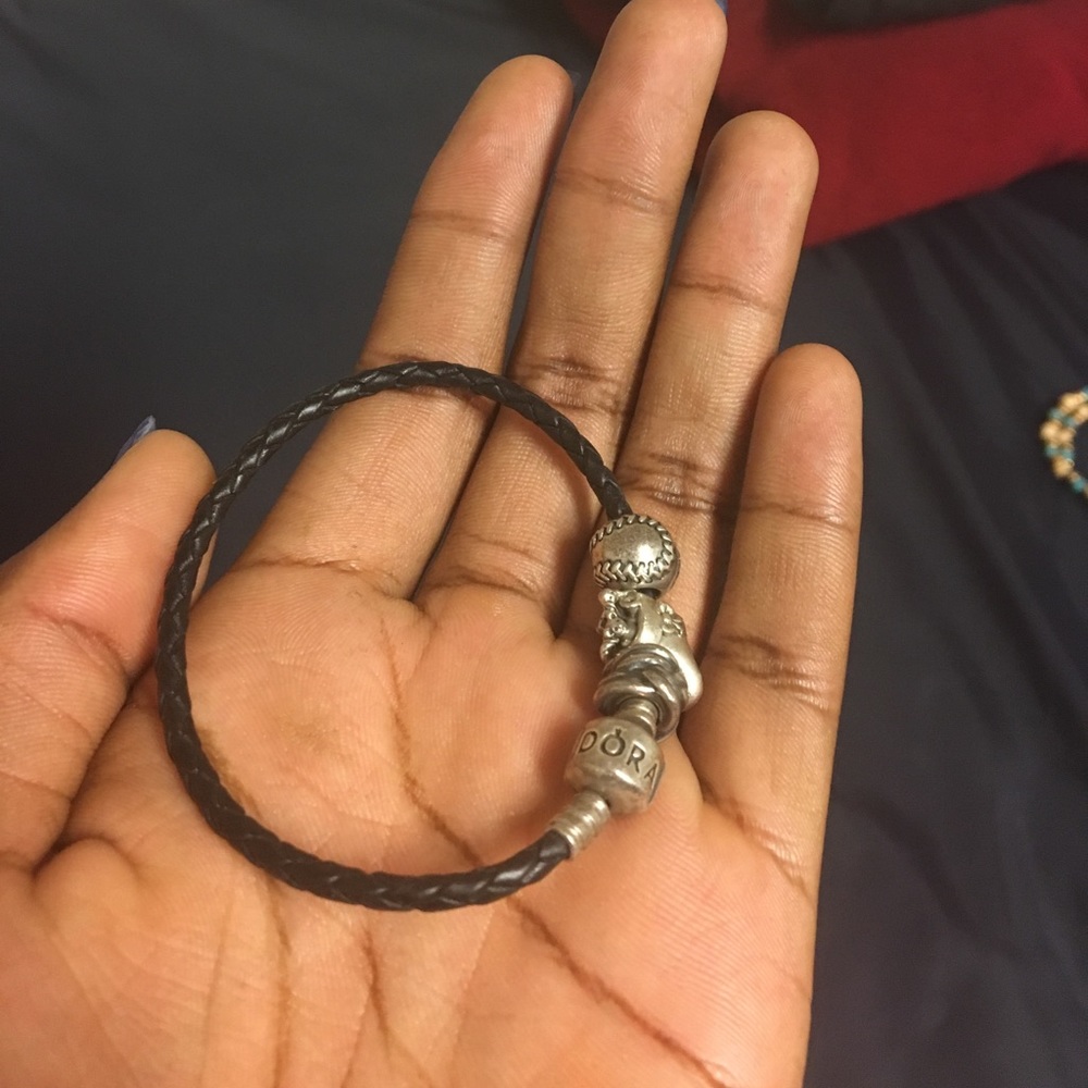 Pandora bracelet with 3 charms