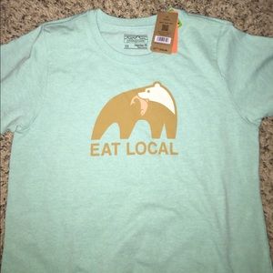 nwt "eat local" patagonia shirt!