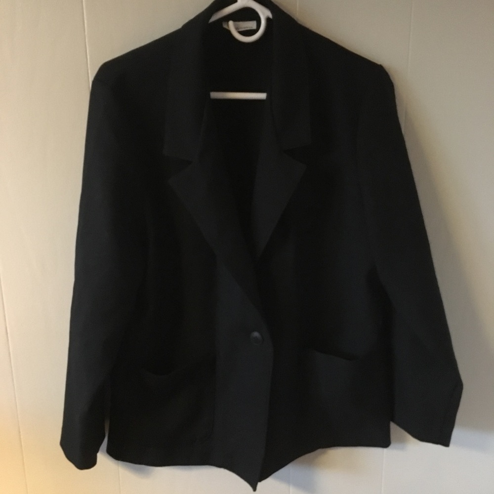 Solid Black Women's Blazer