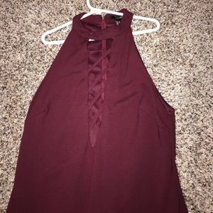 Maroon cocktail dress/ homecoming dress