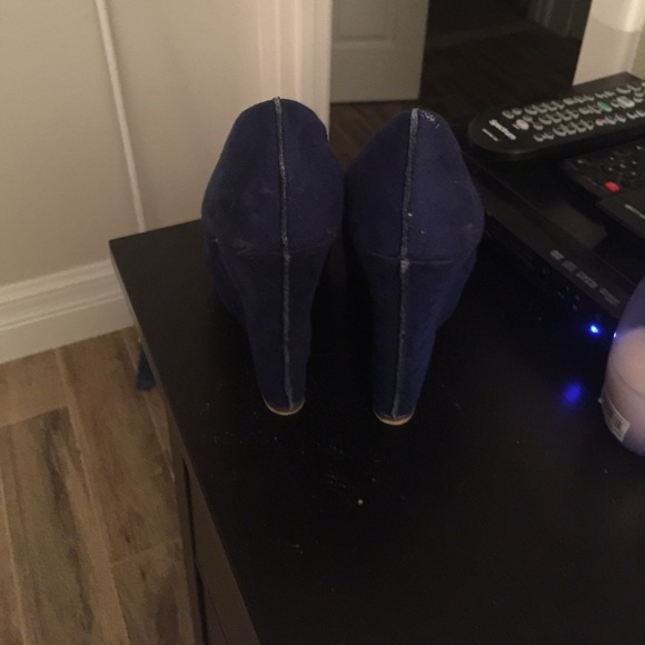 Wedge Heels Navy Blue - Picture 3 of 3