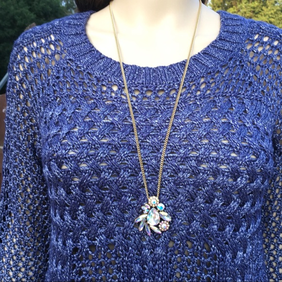 Sale J CREW CLEAR CRYSTAL PENDANT NWT - Picture 7 of 8