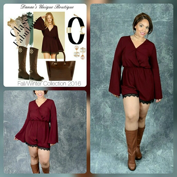 Other - 🍁🍁Fall Fashion Long Sleeve Romper🍁🍁