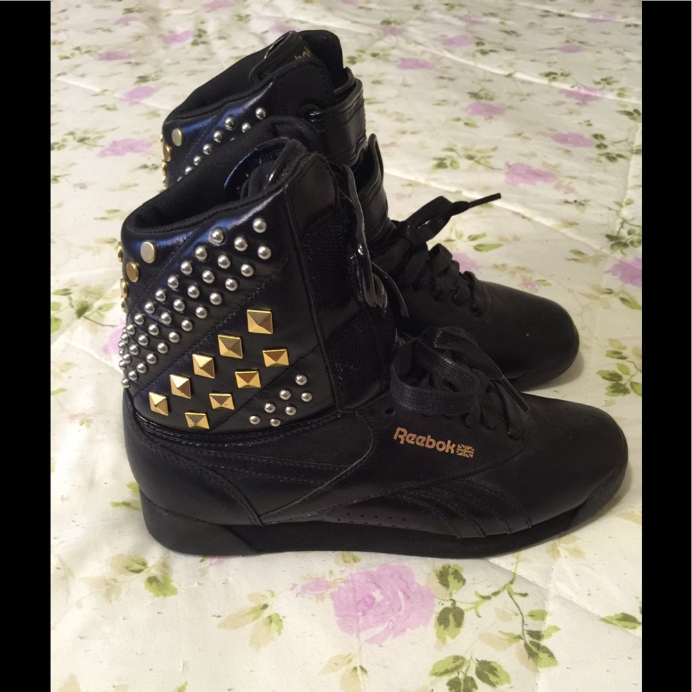Studded reebok high tops