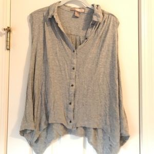 Grey flowy tank
