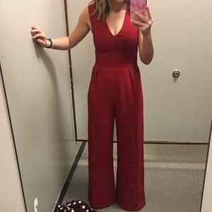 Sugarlips Sleeveless V-Neck Flare-Leg Jumpsuit
