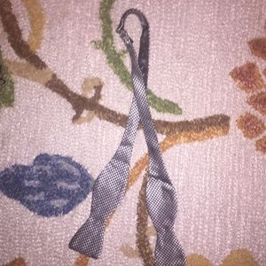 Black and white bow tie