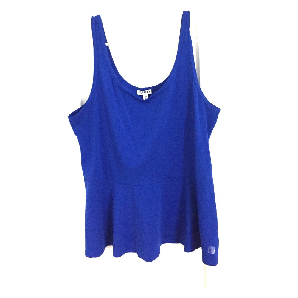 Royal Blue Peplum Shirt