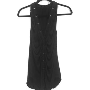 Studded button down vest