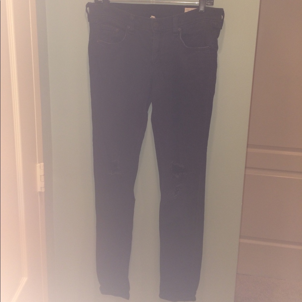 Black Rag & Bone Ripped Jeans - Picture 3 of 6