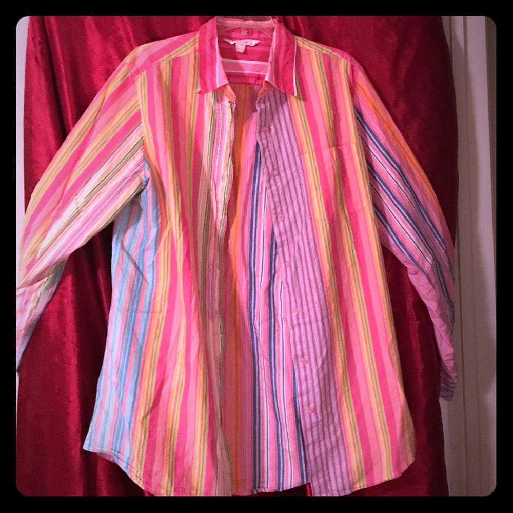 Victorias Secret Multi colored striped shirt