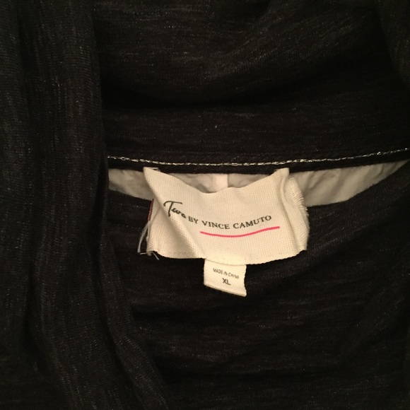 Cowl neck top with white underlay shirt exposed - Picture 3 of 5