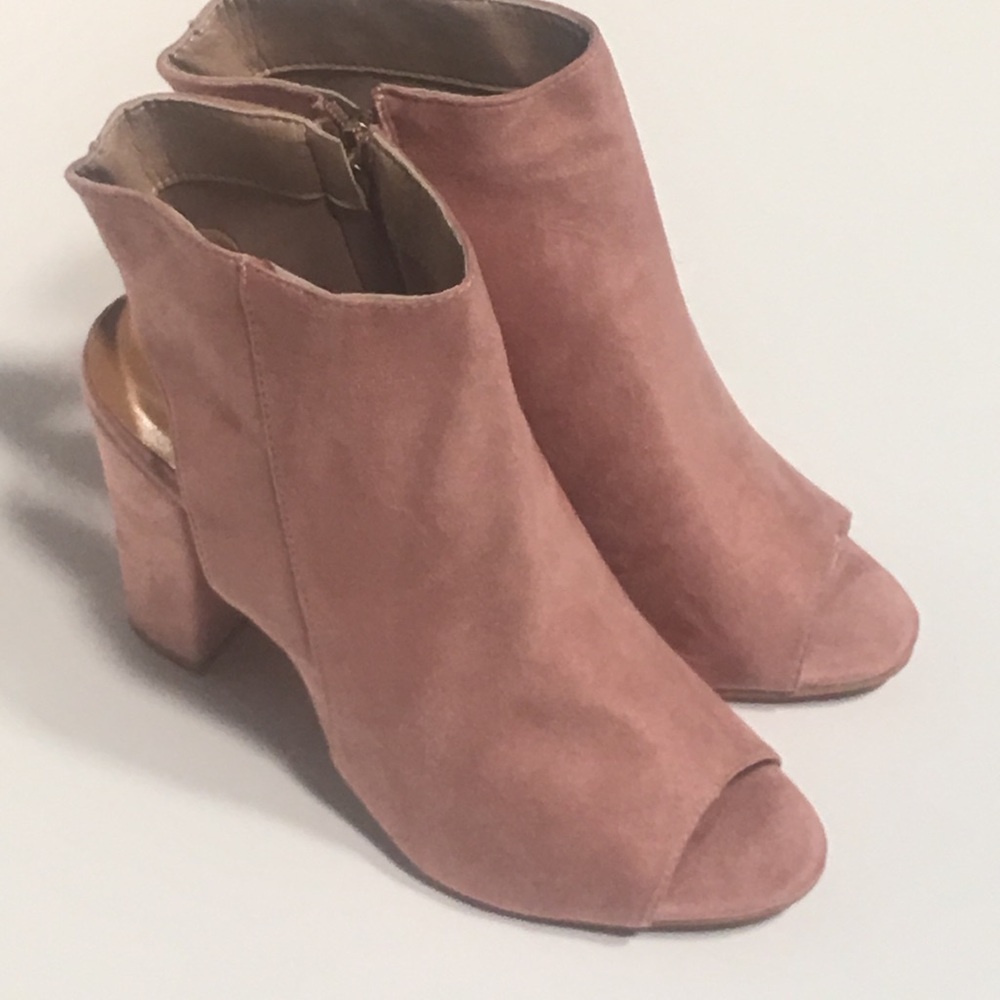 Blush Open Toe Booties Read Description For Size - Picture 3 of 7