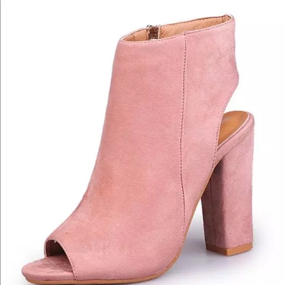 Blush Open Toe Booties Read Description For Size - Picture 2 of 7