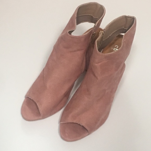 Blush Open Toe Booties Read Description For Size - Picture 5 of 7