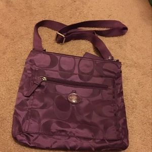 Purple Coach Crossbody Purse