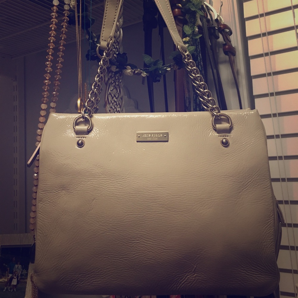 Kare Spade like new patent leather nude bag!
