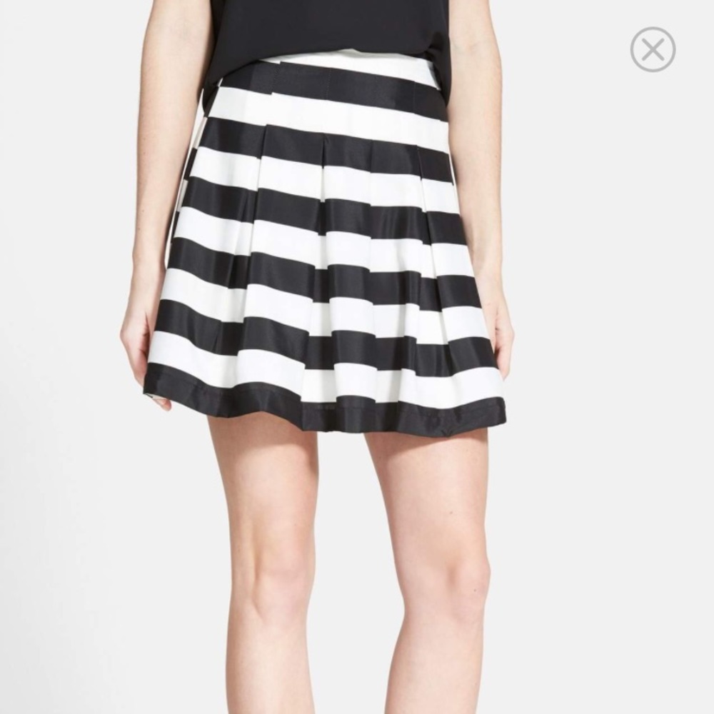 Ro & De pleated striped skirt