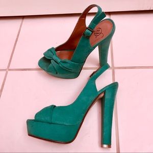 Very High Turquoise Heels!