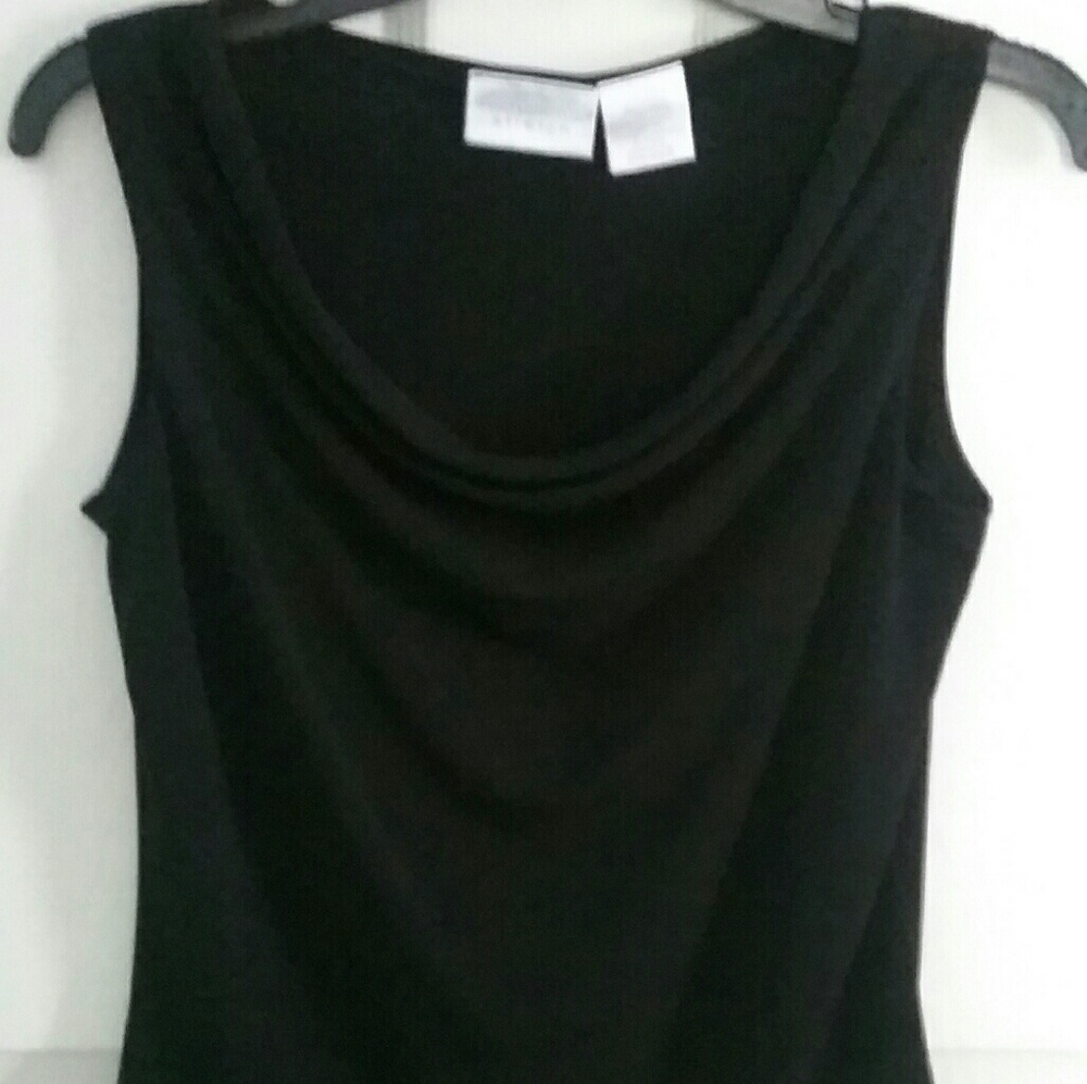 Sleeveless dressy silk style blouse